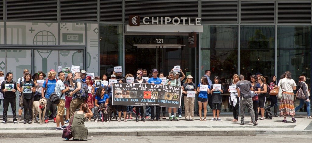 Direct Action Everywhere protest at Chipotle