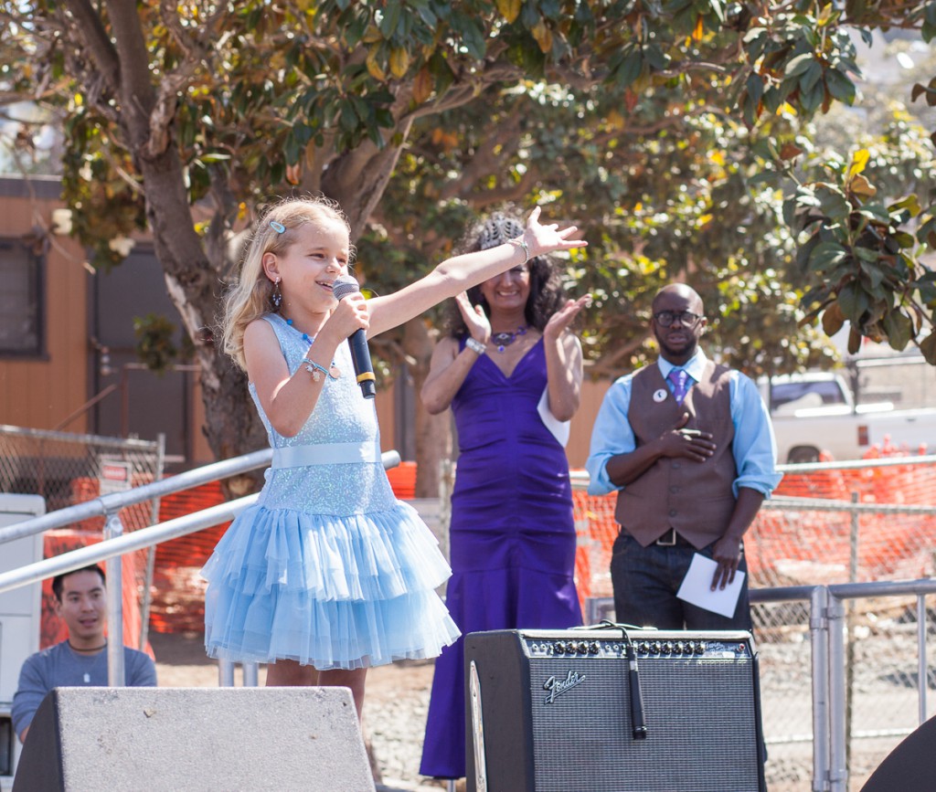 Emmie perfoming at the Trans March