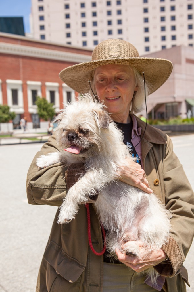 Pat and her dog friend