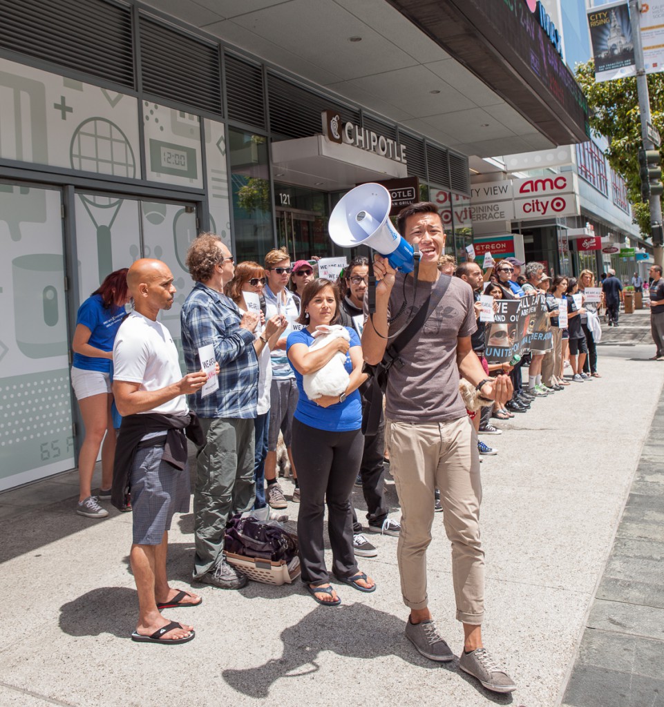 Direct Action Everywhere protest at Chipotle