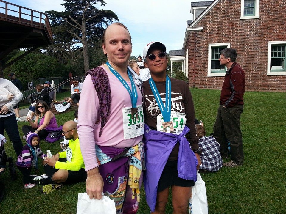 Pax and Ziggy at Kaiser Half Marathon