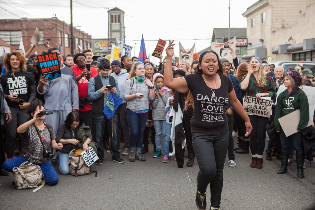 Dancing at the march