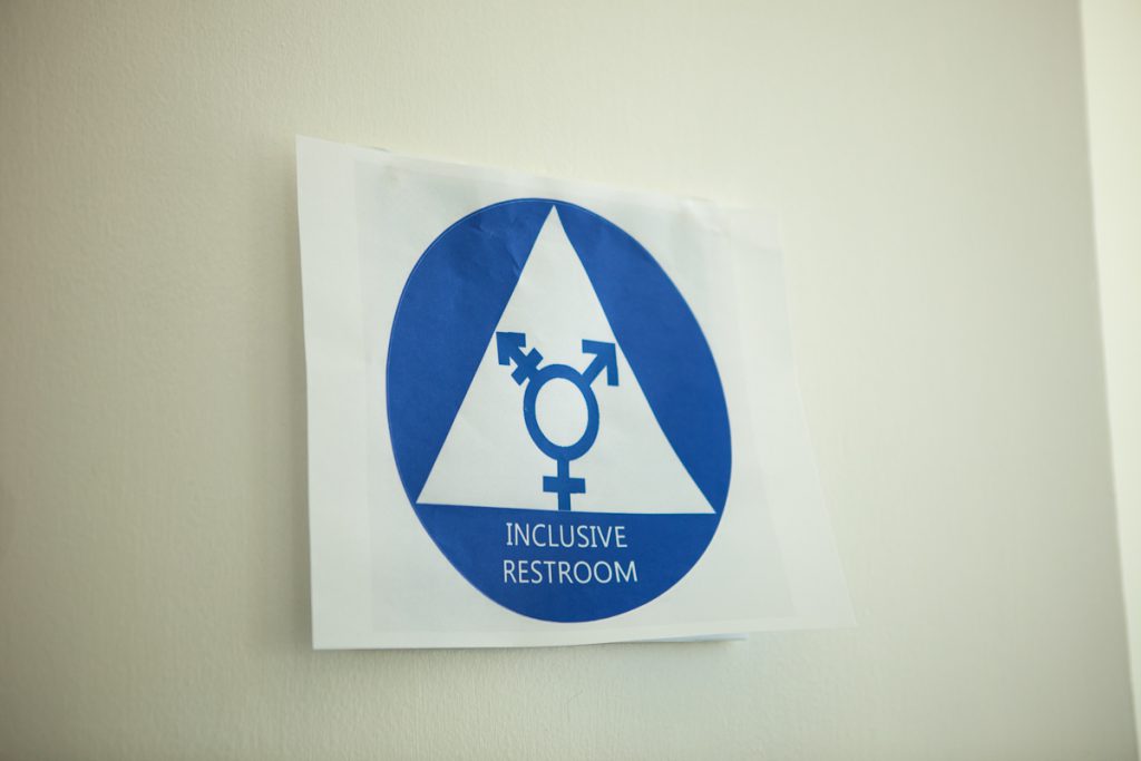 Gender-neutral restroom sign