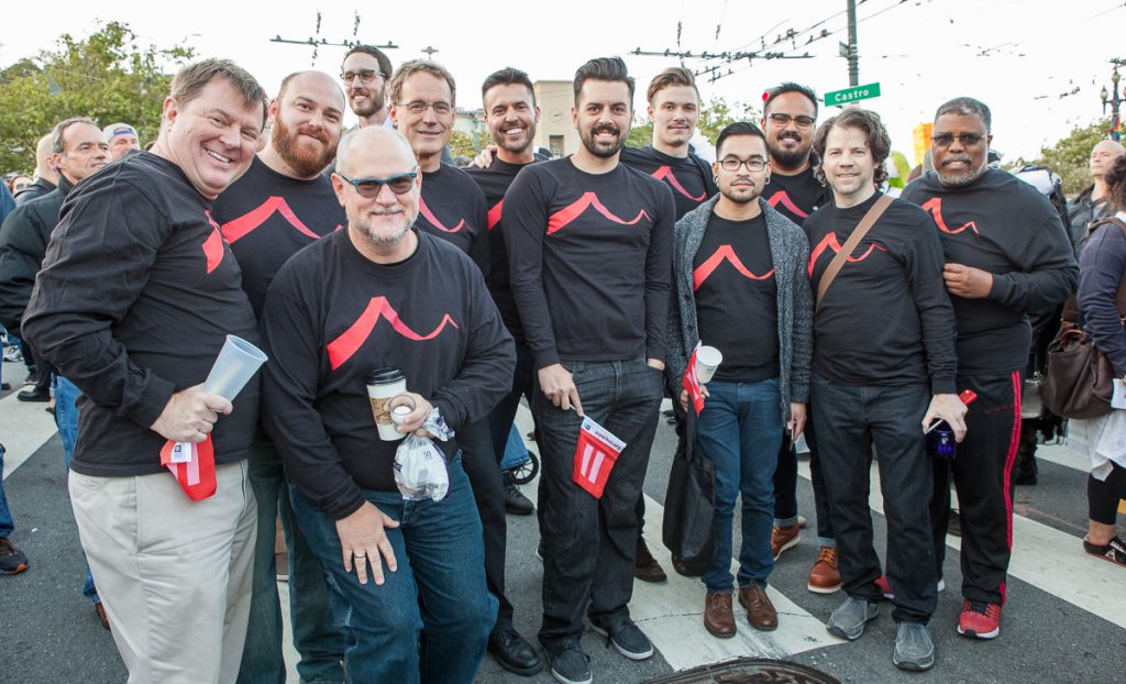 SFGMC group at vigil for Orlando in the Castro