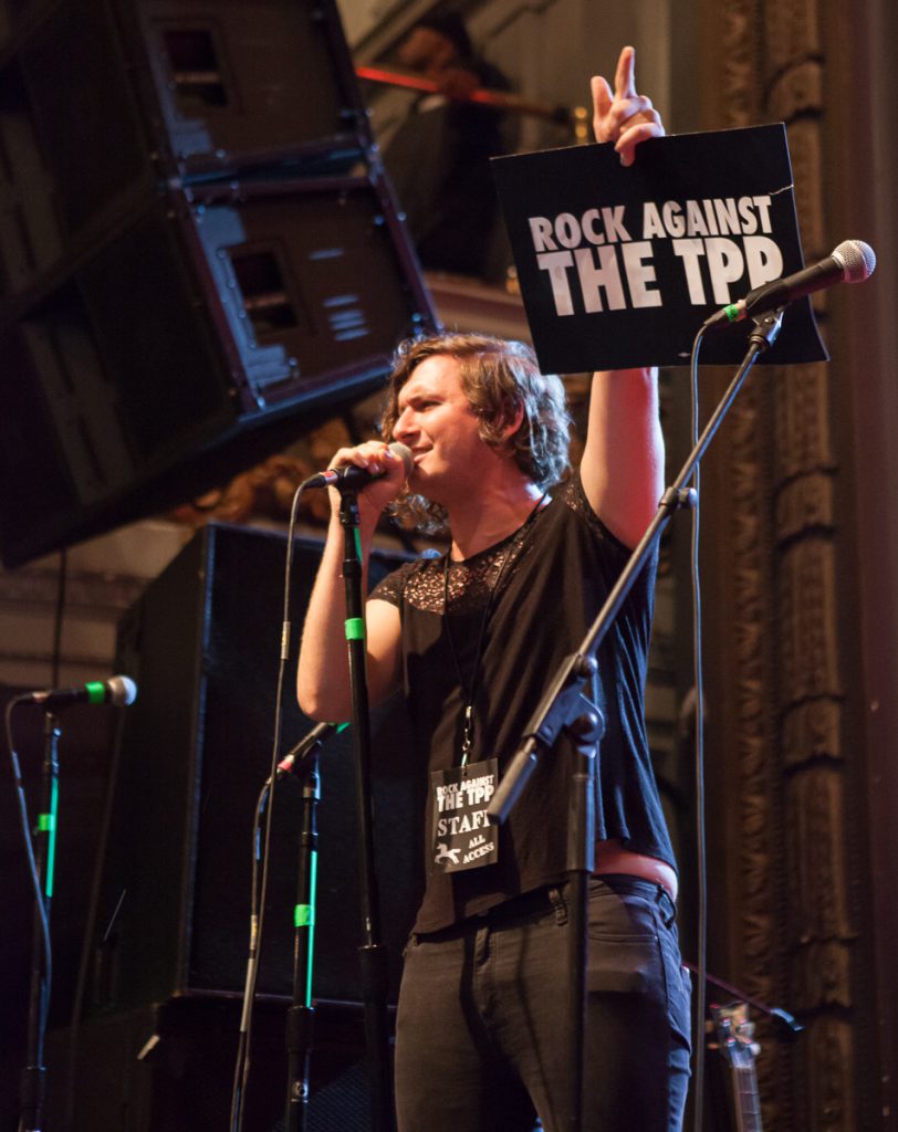 Evan Greer at Rock Against the TPP