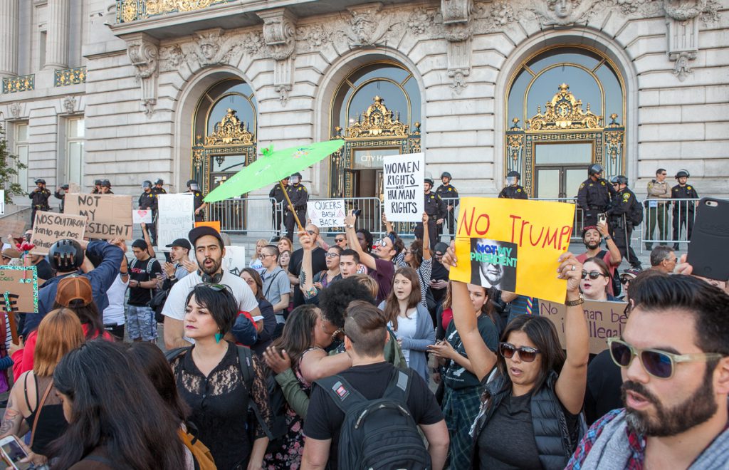 Trump protest at SF City Hall