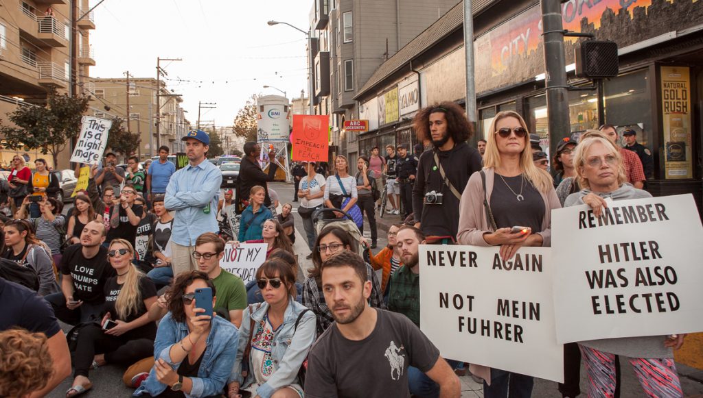 Trump protest - Sit-in in the Mission