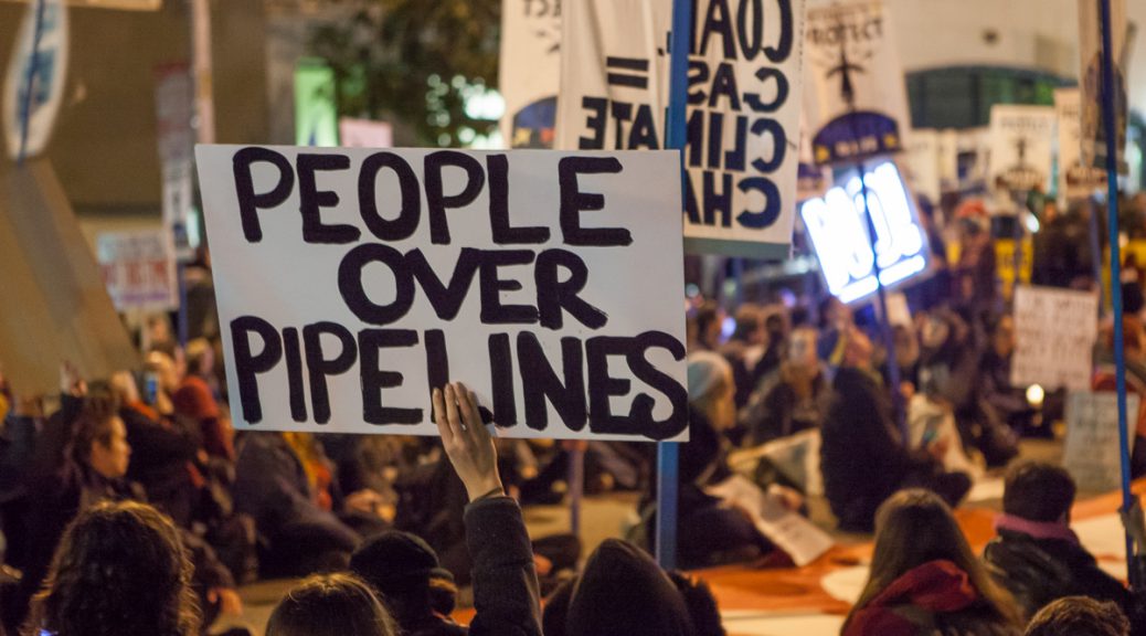 People over pipelines