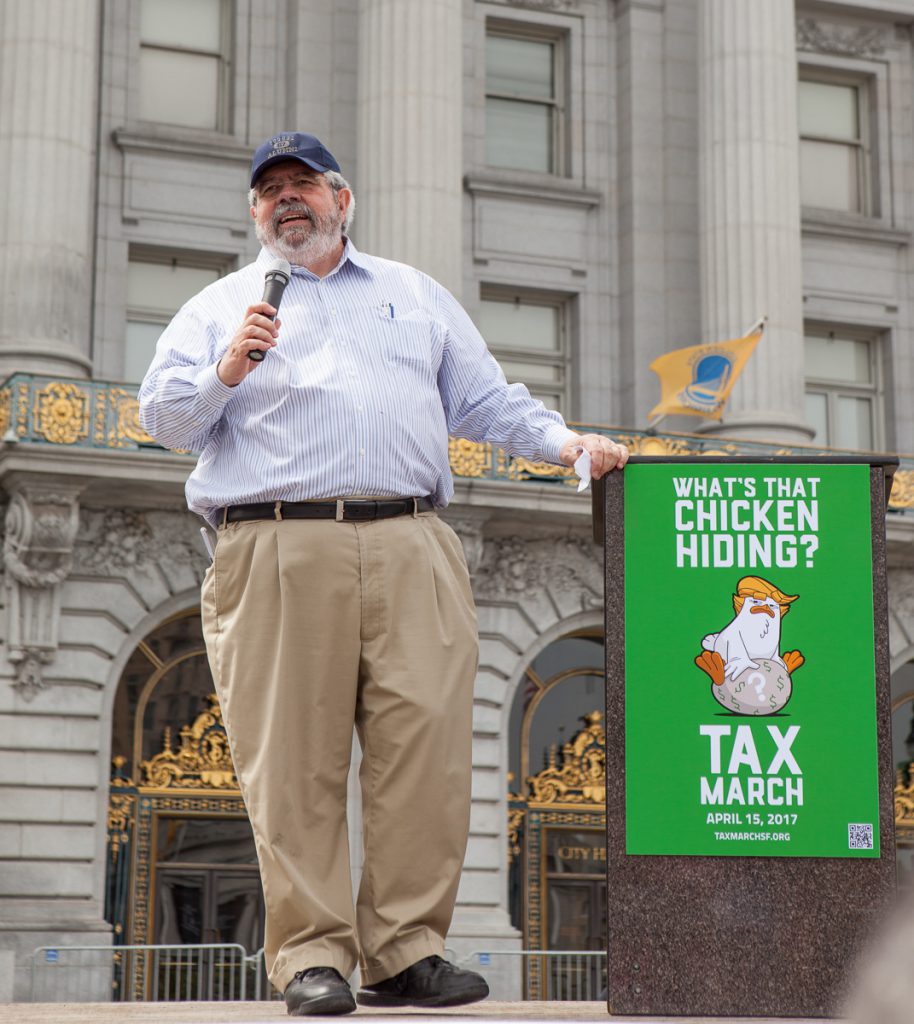 David Cay Johnston at Tax March rally