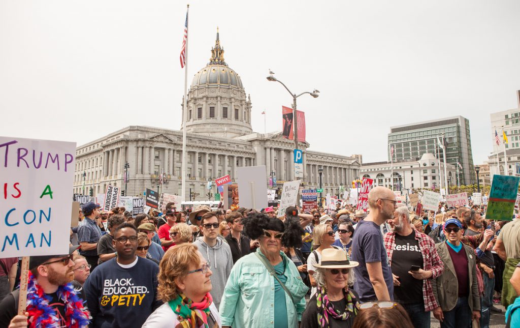 Crowd at Tax March San Francisco